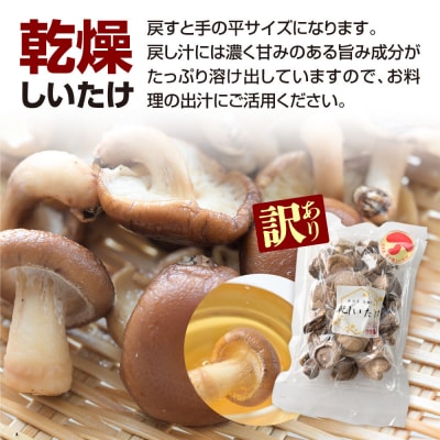訳あり出汁取り用乾燥しいたけ、訳あり乾燥きくらげ(各1袋)セット|02_sne-040201