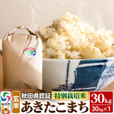 あきたこまち(玄米)30kg×1袋 令和7年産 秋田県認証 特別栽培米|02_ssn-a23001