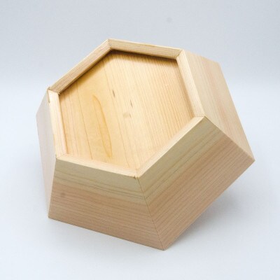 菓子器　鮫川村産ヒノキ