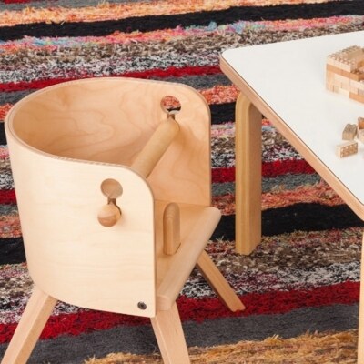 「Carota-chair～カロタチェア～」ナチュラル×白  