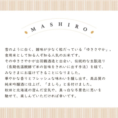 【こだわりの日本酒】2026年 ましろ 純米吟醸<生> 720ml×1本【田中商店】