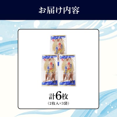 老舗の味 真いかの一夜干し 2枚入×3パック　＜秋元水産＞