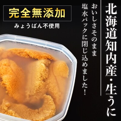 【2025年6月中旬以降発送】 キタムラサキウニ 100g×2パック 上磯郡漁業協同組合