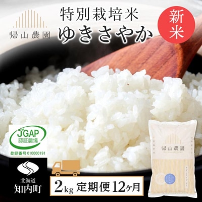 【令和8年産新米先行受付】【12カ月定期便】特別栽培米産地直送「ゆきさやか 2kg」《帰山農園》