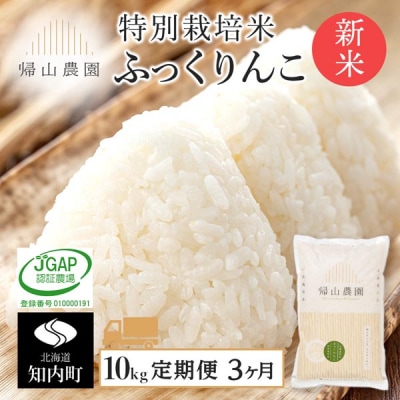 【令和8年産新米先行受付】【3カ月定期便】特別栽培米産地直送「ふっくりんこ 10kg」《帰山農園》