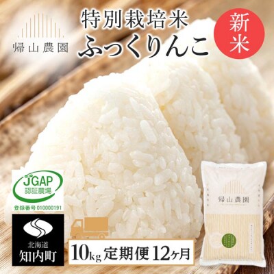 【令和8年産新米先行受付】【12カ月定期便】特別栽培米産地直送「ふっくりんこ 10kg」《帰山農園》