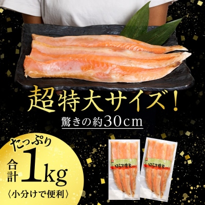 【訳あり】 鮭 ハラス 燻製 500g×2パック 合計1kg <三洋食品>