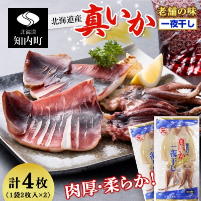 老舗の味 真いかの一夜干し 2枚入×2パックセット＜秋元水産＞