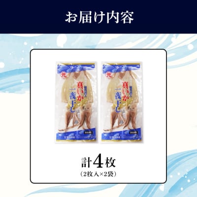 老舗の味 真いかの一夜干し 2枚入×2パックセット＜秋元水産＞