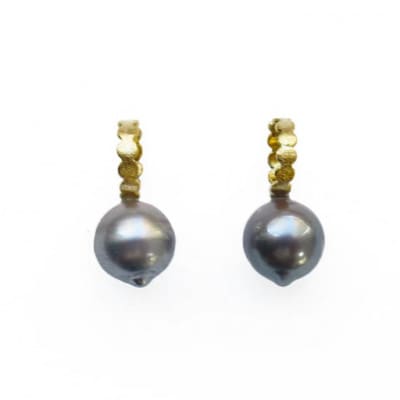 kerama pearl × marumaru earring / K18 (両耳)