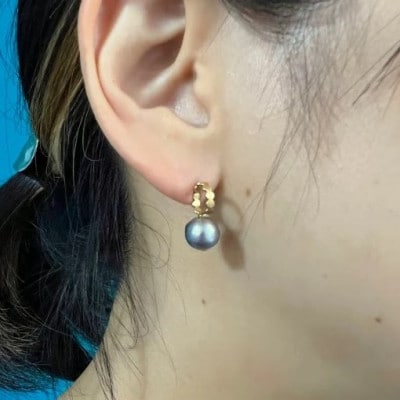 kerama pearl × marumaru earring / K18 (両耳)