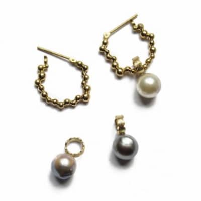 kerama pearl × marumaru charm top / K18 T-19