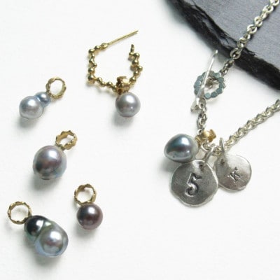 kerama pearl × marumaru charm top / K18 T-29