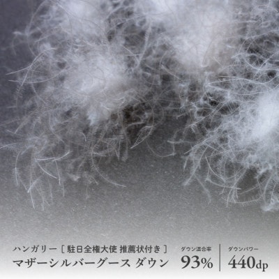 【富士新幸謹製】羽毛布団 合掛け シングル ハンガリーマザーシルバーグース ダウン93%