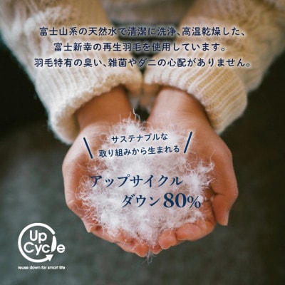 【富士新幸謹製】訳あり 羽毛布団 本掛け シングル[色柄おまかせ]アップサイクルダウン