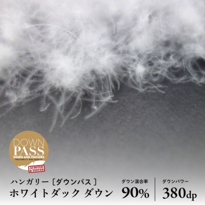 【富士新幸謹製】羽毛布団 本掛け シングル[セレニティ・ブルー系] ハンガリーダック ダウン90%