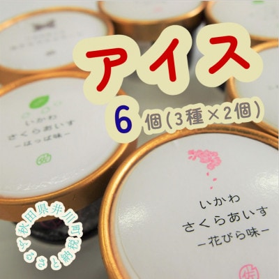 さくらアイス　6個(3種類×2個)セット　生チョコジェラート味　花びら味　はっぱ味