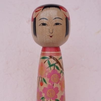 蒔絵こけし5寸 土湯こけし工人近野明裕作No.0491