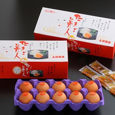 森山の温泉たまご　たまご美人赤玉10個入り×6箱セット　No.0980