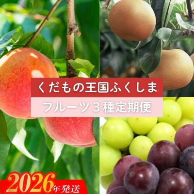 フルーツ3種 定期便 桃 梨 ぶどう【2026年発送 先行受付】No.2032