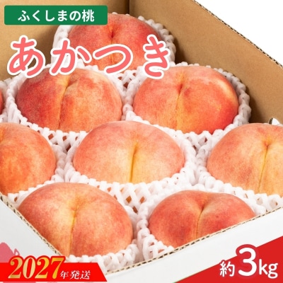 福島のもも　あかつき　約3kg_MC-1【2027年発送】No.2040