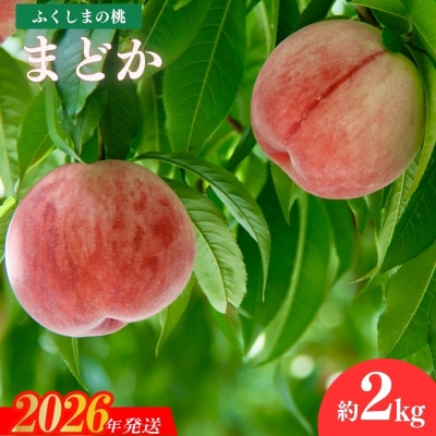 福島のもも「まどか」約2kg【2026年発送 先行受付】No.1508