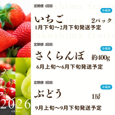 福島のフルーツ3品定期便【2026年発送　先行受付】No.1865