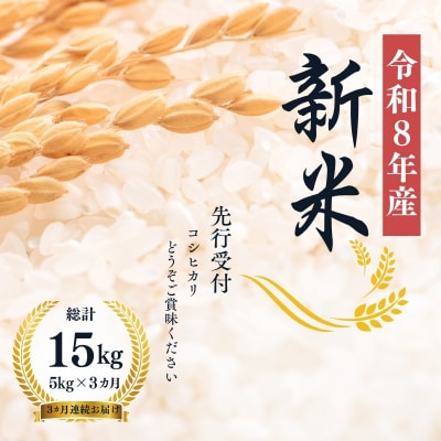 【令和8年産 新米】大文字屋米穀店【定期便3回】コシヒカリ 5kg 精米No.1501