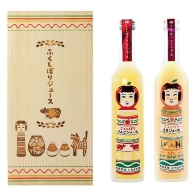 ふくしぼりジュース(りんご・もも)2本入りNo.1238