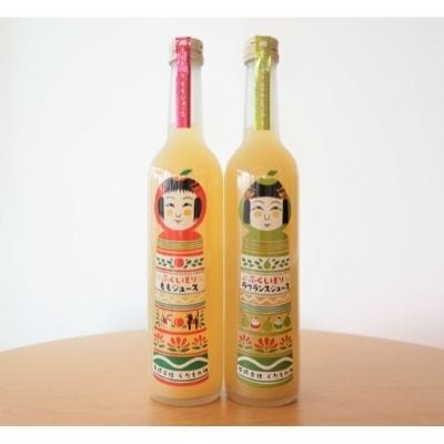 ふくしぼりジュース(もも・ラフランス)2本入りNo.1240