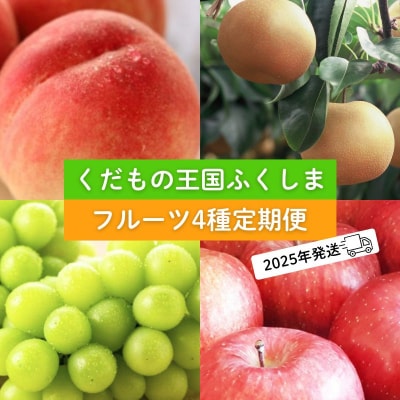 フルーツ4種 定期便 桃 梨 ぶどう りんご【2025年 先行受付】No.2339