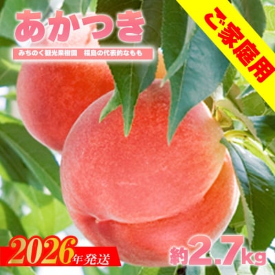 もも「あかつき」ご家庭用　約2.7kg【2026年発送　先行受付】No.2351