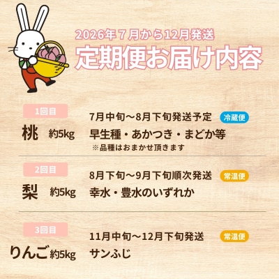  【2026年発送　先行受付】フルーツ3種定期便No.2369