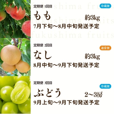  【2026年発送　先行受付分】フルーツ3種定期便No.2528