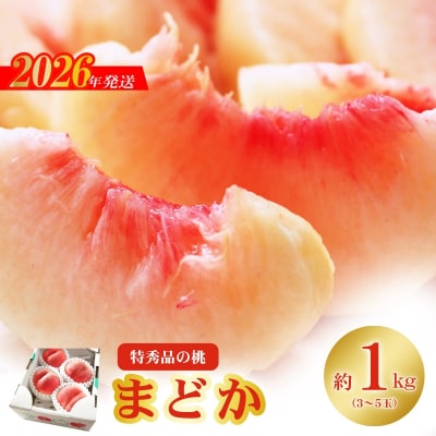 もも「まどか」 特秀品約1kg【2026年発送　先行受付】No.2435