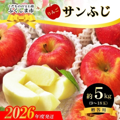  ふくしまのサンふじりんご　約5kg【2026年度発送】No.2419