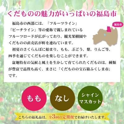 福島のフルーツ定期便3種【2026年発送　先行受付】No.2768