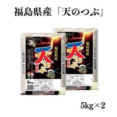 【令和6年産】福島県産米「天のつぶ」精米 5kg  2袋　No.2785