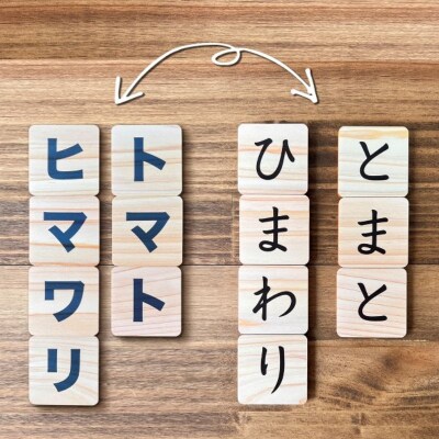はじめてのお勉強!ひらがな・カタカナ パズルブロック(3段セット)No.2820