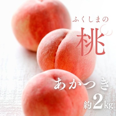  福島定番 福島県福島市産もも「あかつき」約2kg(5～7玉)【2025年発送】No.2989