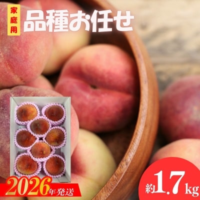  桃　品種お任せ　家庭用　約1.7kg【2026年発送　先行受付】No.3007