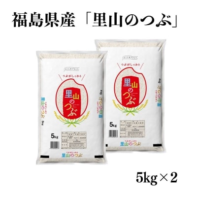  【令和7年産】福島県産米「里山のつぶ」精米 5kg  2袋No.3048