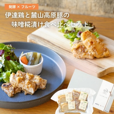  伊達鶏と麓山高原豚の味噌糀漬け食べ比べセットNo.3231