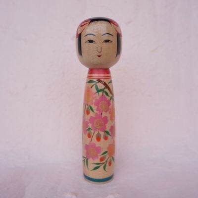 蒔絵こけし8寸 土湯こけし工人近野明裕作No.0493