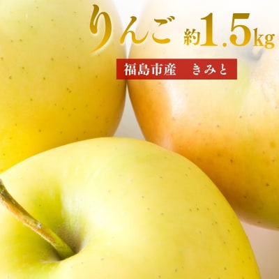 アグリード 福島市産 りんご(きみと)約1.5kg(3～6玉)【2026年発送】No.3373