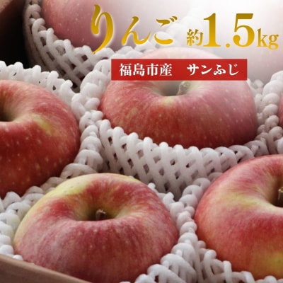  アグリード 福島市産 りんご(サンフジ)約1.5kg(3～6玉)【2026年発送】No.3374