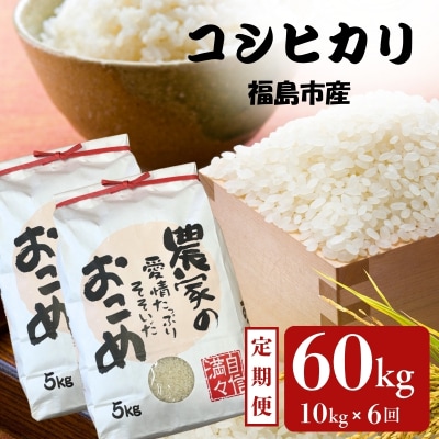 アグリード 福島市産 コシヒカリ精米 10kg 6回定期便【令和8年産】No.3393