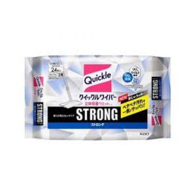 クイックルワイパー 立体吸着ウエットストロング 香りが残らないタイプ 24枚入×10個