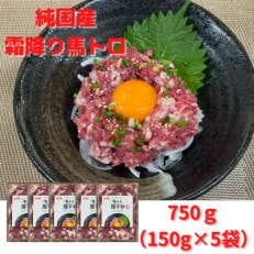 【純国産馬刺し】熊本直送　霜降り馬トロ750g(美里町)