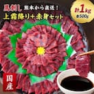 【国産馬刺し】熊本直送　上霜降り(トロ)500g+赤身500g　合計1kg(美里町)